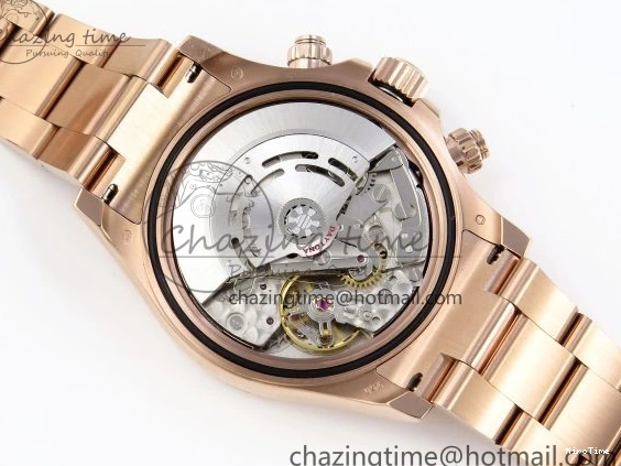 MiroTime 0111 DAYTONA 116505 RG OMF BEST EDITION BLACK RG DIAL ON RG BRACELET A7750 (SLIM MOVEMENT) Trendsetting 1797